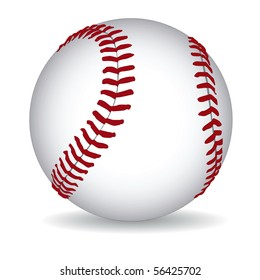 Baseball Ball On A White Background