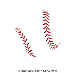 Baseball ball on white background Vector illustration