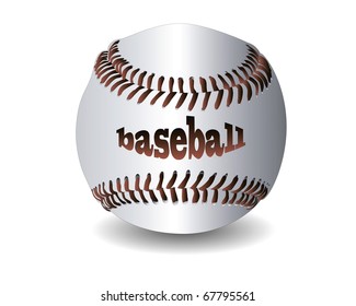 Baseball ball on a white background