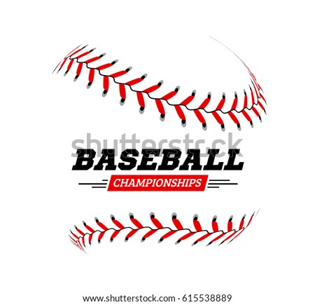 Baseball ball on white background Vector illustration