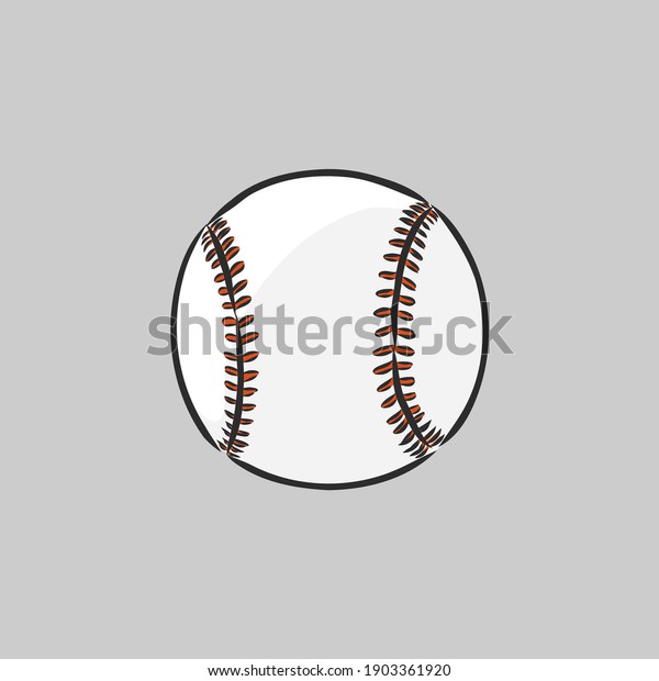 Baseball ball on a white background.\
baseball ball, vector\
illustration