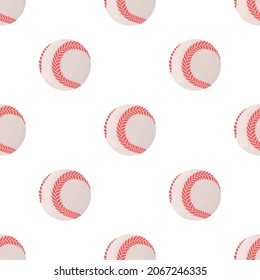 Baseball ball pattern seamless background texture repeat wallpaper geometric vector