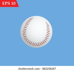 Baseball ball with shadow.vector illustrationl