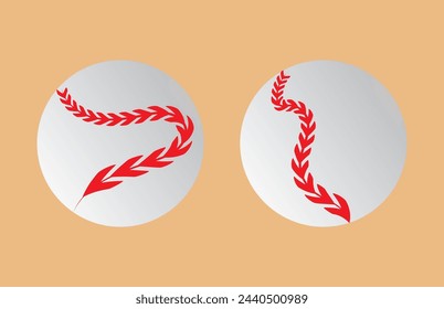 Baseball ball sign. Black softball icon isolated on white background. Equipment for professional american sport. Symbol of play, team, game and competition, recreation. Flat design illustration