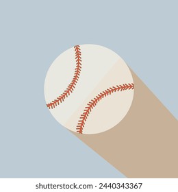 Baseball ball sign. Colored softball icon, isolated on different color background. Symbol play, team, game and competition, recreation. Simple design. Vector illustration. EPS file 210.