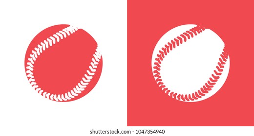 Baseball ball silhouettes