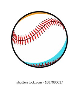 Béisbol simple icono negro