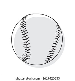 baseball ball simple icon vector