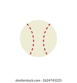 Baseball ball simple icon. Vector illustration