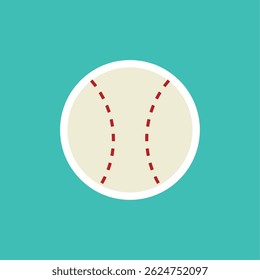 Baseball ball simple icon. Vector illustration