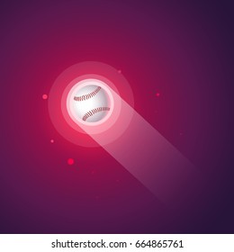Baseball ball soaring into the sky create by vector. Can be used for sport poster, layout design, web banner, printing, and application.