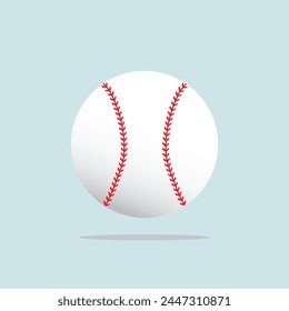 Baseball ball. Softball. Vector silhouette. Vector icon isolated