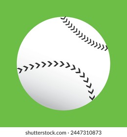 Baseball ball. Softball. Vector silhouette. Vector icon isolated