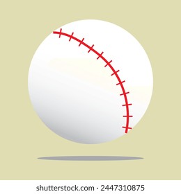 Baseball ball. Softball. Vector silhouette. Vector icon isolated