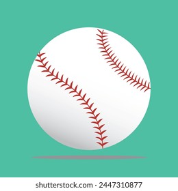 Baseball ball. Softball. Vector silhouette. Vector icon isolated