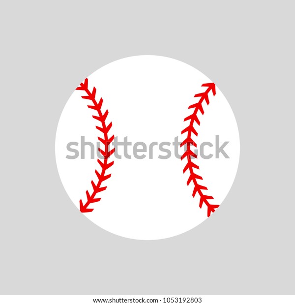 Baseball ball. Softball. Vector silhouette.
Vector icon isolated