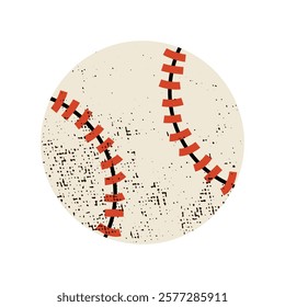 Baseball ball. Sport equipment. Vector illustration.