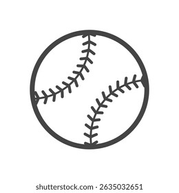 Baseball ball. Sport equipment. Vector illustration