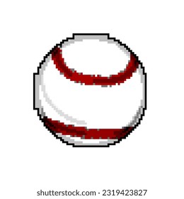 baseball ball sport game pixel art retro vector. bit baseball ball sport. old vintage illustration