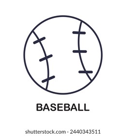 Baseball ball sport icon vector illustration graphic design. Symbol play, team, game and competition, recreation. Simple design. Vector illustration. Eps file 211.