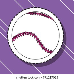 baseball ball sport patch sticker