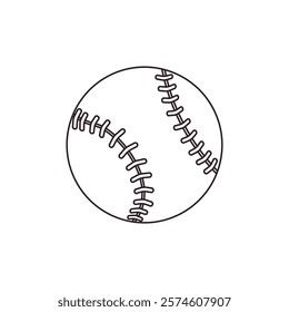 Baseball ball sports vector symbol icon illustration