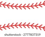 Baseball ball stitches, red lace seam isolated on background. Baseball Stitches, Baseball Laces. Softball laces set. Baseball ball stripes. Softball Stitches. Vector illustration