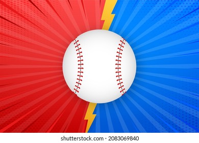 Baseballballnähte, rote Spitzen-Naht einzeln auf dem Hintergrund.