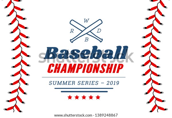 Baseball Ball Text Frame On White Stock Vector (Royalty Free ...