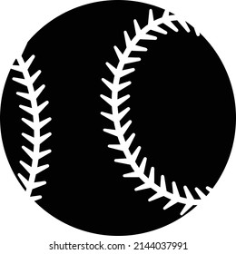 Baseball Ball Vector Art Silhouette Graphic Stock Vector (Royalty Free ...