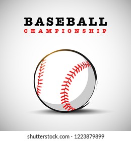 Baseball ball vector background