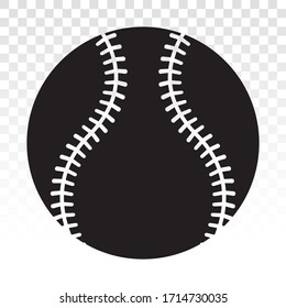 Baseball ball vector flat icon for sport apps or website on a transparent background