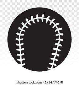 Baseball ball vector flat icon for sport apps or website on a transparent background