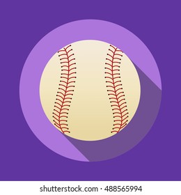 baseball ball vector flat icon design