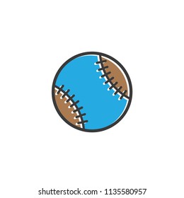 baseball ball vector icon 