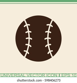 Baseball ball vector icon.