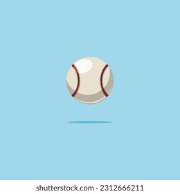 Baseball ball vector icon. Emoji illustration. Isolated baseball ball vector emoticon