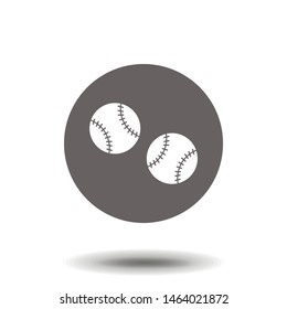 baseball ball vector icon. Flat design style.