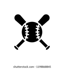 Baseball ball vector icon illustration.