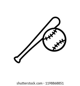 Baseball ball vector icon illustration.
