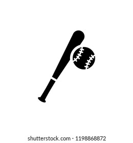 Baseball ball vector icon illustration.