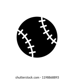 Baseball ball vector icon illustration.