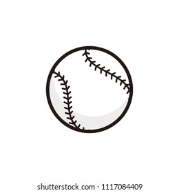 Baseball ball vector icon isolated on white background