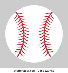 Baseball ball vector icon set. Baseball illustration sign collection. Baseball stitches symbol or logo.