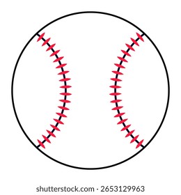 Conjunto de iconos de Vector de pelota de béisbol. Colección de signo de ilustración de béisbol. Símbolo o logotipo de puntadas de béisbol.