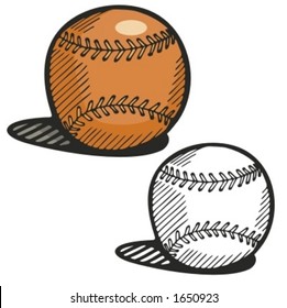 Baseball ball. Vector illustration