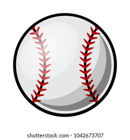 Baseball ball vector illustration isolated on white background. Ideal for logo design element, sticker, car decals and any kind of decoration.