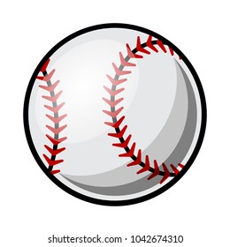 Baseball ball vector illustration isolated on white background. Ideal for logo design element, sticker, car decals and any kind of decoration.