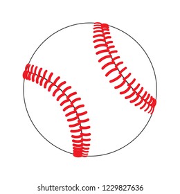 Baseball ball. vector illustration isolated on white background.