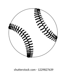 Baseball ball. vector illustration isolated on white background.